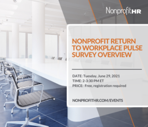 Nonprofit Return to workplace pulse survey 