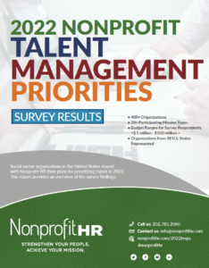 2022 Nonprofit Talent Management Priorities Survey Results