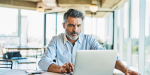 Man using laptop