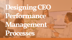 Designing CEO performance management process