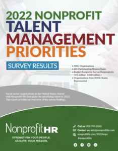 2022 Nonprofit talent management priorities
